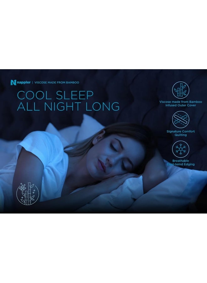 Nappler Cooling Pillow for hot Sleepers - Bed Pillows Queen Size Premium Set of 2 - Adjustable Shredded Memory Foam - Medium to Firm Pillows for Back, Stomach & Side Sleepers -Washable Cover - Image 5